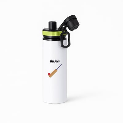 Hacebo® - Cricket met eigen naam waterfles met draaidop groen - Cricket - Cricketer - Sport - water fles - 850ML