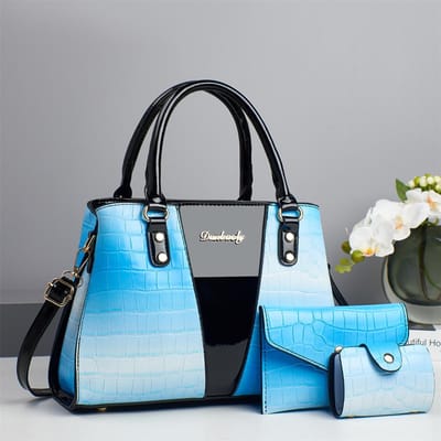 Nouveau Sac à Grain de Pierre Cousu Ensemble Trois Pièces de Haute Apparence Sac à Bandoulière Mode Tout Simple Sac Bandoulière . gray
