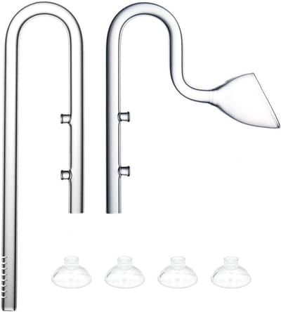 Glazen In- en Uitstroompijpenset voor Aquariumfilters 13mm