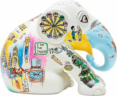 Little Jaidee 30cm Handgemaakt Olifantenstandbeeld