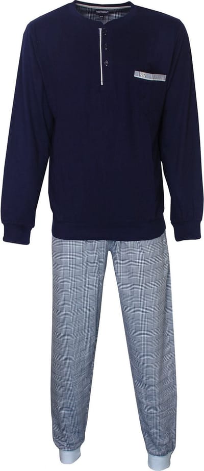 Paul Hopkins Heren Pyjama - Ronde Hals - Donker Blauw - Maat S