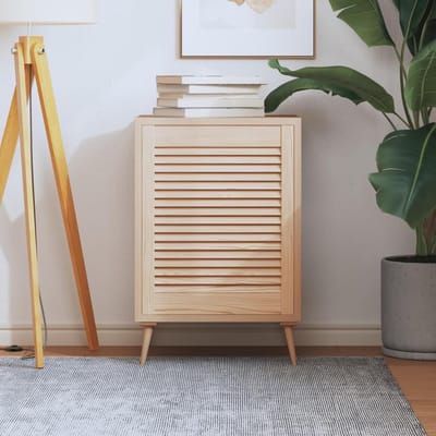 Houten Binnendeur - Slatdeur Kastdeur - Ruimte Verdelen - Open Slat Constructie - 61.5 x 49.4 cm - Naturel