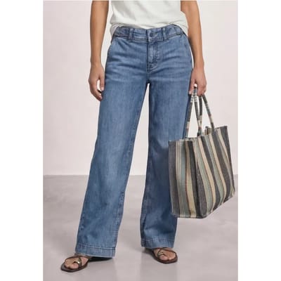 Jeans met Mid Waist en Wide Leg pijpen in een Loose Fit pasvorm