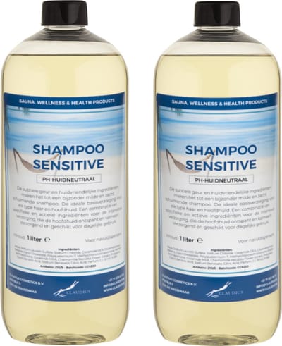 Shampoo Sensitive Care - 1 liter (transparant) - 2 Stuks - Voordeelverpakking - Haarverzorging