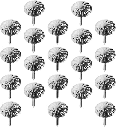 Duwspelden Tacks, Chrysanthemum Meubelstoffering Spijkers Tacks 0.31" Kop Dia IJzeren Ronde Duim Push Pins for Meubels Decoratieve Sofa Hoofdborden Stoel Hardware Kurkbord Groene Patina 100st(11mm 60p