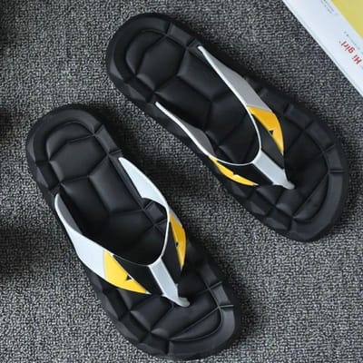 WTEMPO Tongs d'été pour hommes, couleurs mélangées, tendance, semelle souple, antidérapantes, confortables, respirantes, séchage rapide, tendance, décontractées, pour l'extérieur et la plage 44 gris