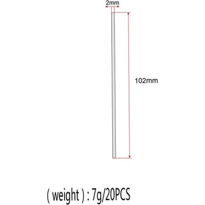 Gitaar Bas Zijstippen Toets Positiemarkeringen Muziekinstrument Inlegstippen 102 * 2mm 10 stuks Wit & 10 stuks white