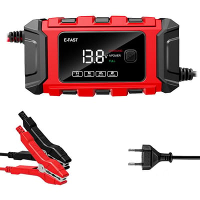 Chargeurs de batterie de voiture E-FAST 12V/6A, chargeurs de batterie entièrement automatiques, entretien Portable EU Plug