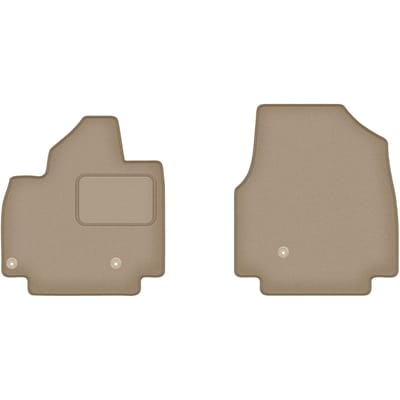 Wielganizator WLG-CARLUX - Auto Voor Mattenset - Beige - Perfecte Pasvorm - Beschermend