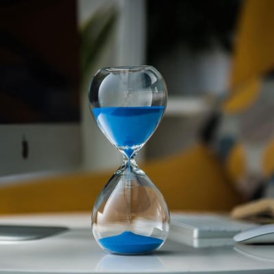 Zandloper Timer - Zandklok Decoratie - Tijdmanagement Spelletjes - Nauwkeurig Tot 0.01s - 1 Gram - Blauw Zand