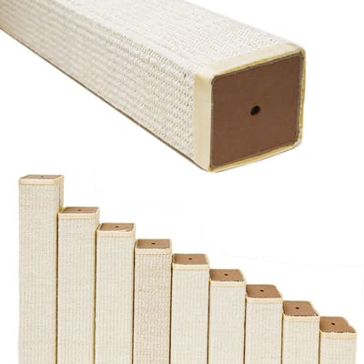 15 x 9 x 9 cm: Vierkant Sisal Stam voor Krabpaal M8 - Kattenboom Sisalpaal - Krab Bomen Onderdelen
