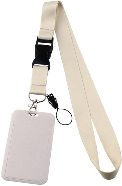 Travel Cords - Keycord met Badgehouder Crème - Stijlvol - Praktisch