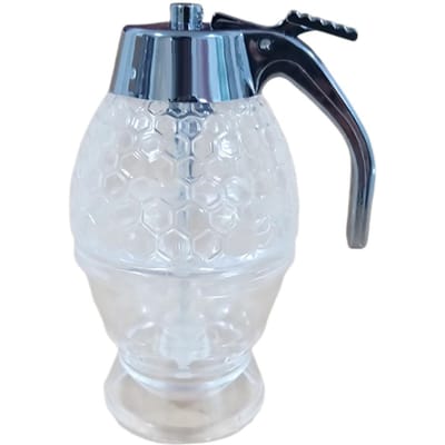 Honingdispenser Druppelvrij Honing Schenker Dispenser Olijfoliedispenser Fles voor Thuiskeuken Opslag van Honing en Siroop white