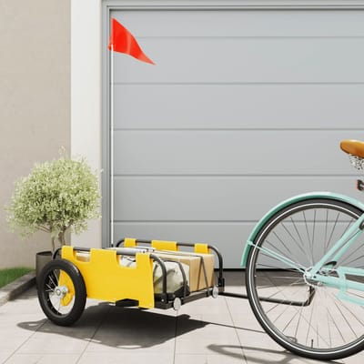 vidaXL - Fietstrailer - oxford - stof - en - ijzer - geel