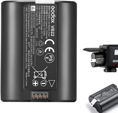 Cameraflitser Accu - Vervangende Batterij - Fotosessies Uitbreiden - Snel USB-C Laden - 72V 2200mAh