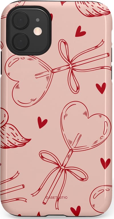Casetastic Hoesje Geschikt voor Apple iPhone 11 - Stijlvolle Beschermende Duo-layer Case - Zoete strikjes