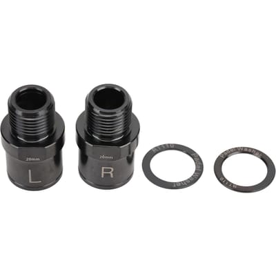 RISK Fiets Pedaal Verlengstuk Titaniumlegering Fietspedaal Verlengde As voor Mountainbike 20mm Goud zwart
