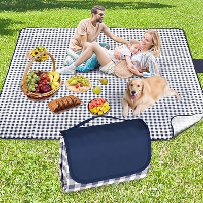Waterdichte picknickdeken, 300 x 200 cm, zandbestendig, met draaggreep