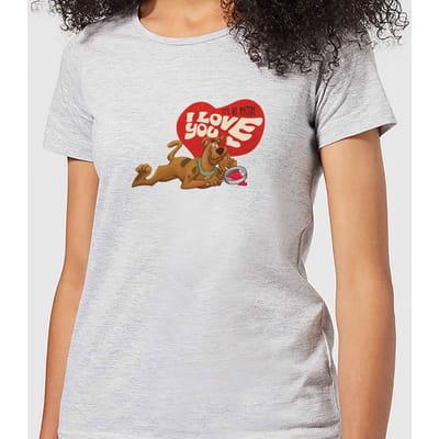 Scooby Doo It's No Mystery I Love You Women's T-Shirt - Grey - XS