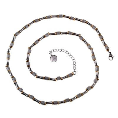 55cm x 4mm Ketting Heren - RVS Goudkleur-Zilverkleur - Verstelbaar Ketting