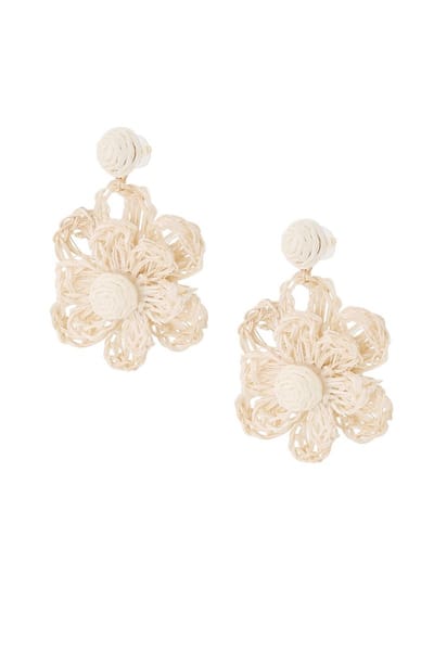 Bijoutheek Oorknoppen Bloem Creme
