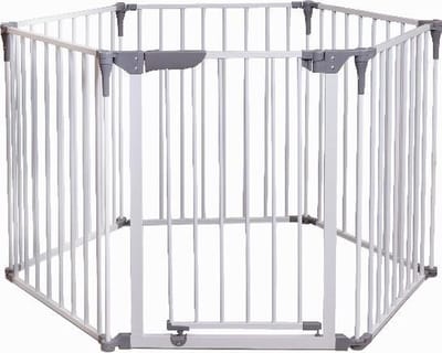 Dreambaby Royale Converta 3 in 1 - Grondbox - Veiligheidshekje - Haardhek - Playpen Baby - Speelbox - Kruipbox - Wit