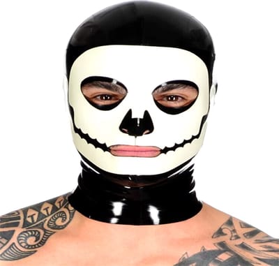 Latex masker BDSM - Rollenspel - Doodskop - Erotisch masker - Seks - Maat S/M