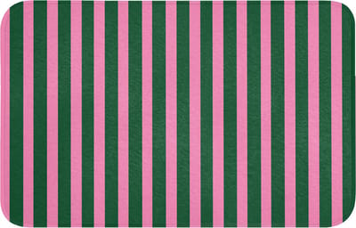 WC mat 80x50 cm - Antislip - Verticale strepen - Groen - Roze - Toiletmat - Vloermat - Douchemat - Toilet tapijt - Toiletmatten