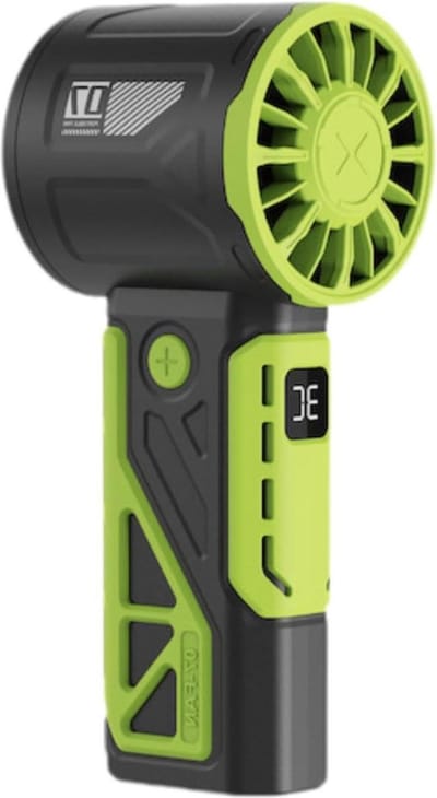 Snel Afkoelende Oplaadbare Handheld Ventilator - Persoonlijke Bureauventilator for Thuis Kantoor Kamperen Make-Up Reizen Zwart Groen