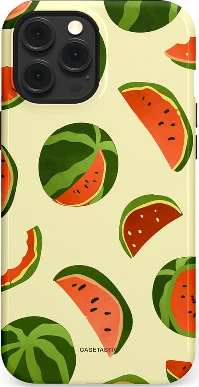 Casetastic Hoesje Geschikt voor Apple iPhone 12 Pro Max Magsafe - Stijlvolle Beschermende Duo-layer Case - Watermeloen Festijn