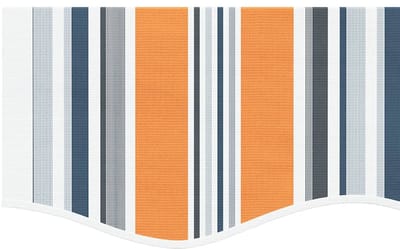 vidaXL - Vervangingsdoek - voor - luifel - 5x3 - m - polyester - oranje - en - blauw
