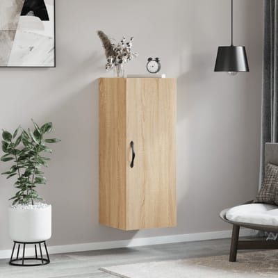 vidaXL - Wandkast - 34,5x34x90 - cm - bewerkt - hout - sonoma - eikenkleurig