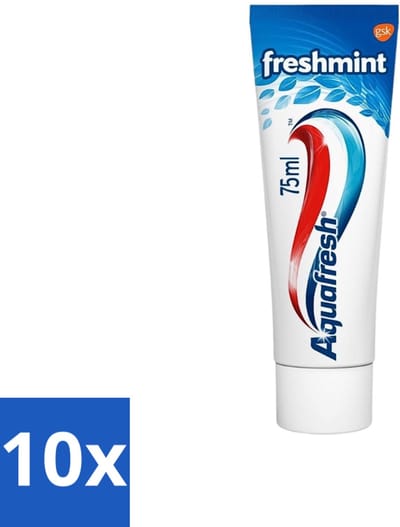 Aquafresh Tandpasta Freshmint Frisse Adem 75 ml - Bulkverpakking - 10 stuks