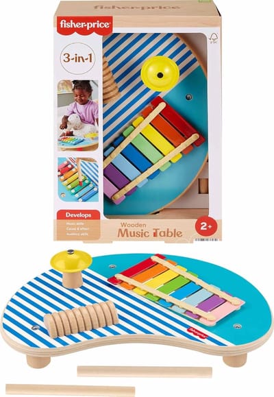 Muzikale Cadeauset - Houten Instrumenten - Muziek Maken - Montessori Geïnspireerd - 3 Delen - Multicolor
