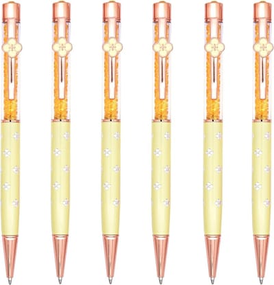 Zwarte balpen set van 6 stuks, medium punt, ideaal voor schrijven, tekenen en notities