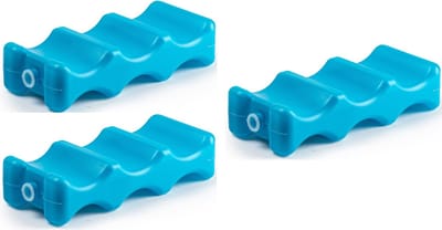 Plasticforte Koelelementen voor blikjes - 3x stuks - 22 x 9 cm - blauw - blikken koelelement - kunststof