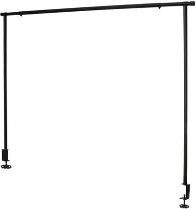 Home deco Factory Brede Tafelbeugel met klemmen - zwart - metaal - verstelbaar - 200 x 106 cm