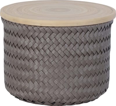 Handed By Wonder high XS - Opbergmand rond met deksel- taupe