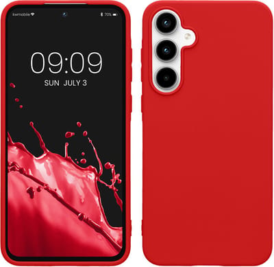 kwmobile telefoonhoesje geschikt voor Samsung Galaxy A55 5G - Hoesje voor smartphone - Back cover in klassiek rood