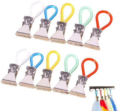 Handdoekhaakjes - Handdoekclips - Handdoekhouders - Handdoek Clips - Handdoek Knijpers - Theedoek Haakje - Handdoek Hanger - Theedoek Clips - Handdoekklemmetjes - Klemmetjes - Theedoek - Ophanghaakjes - Ophanghaakjes Voor Theedoek - 10 Stuks