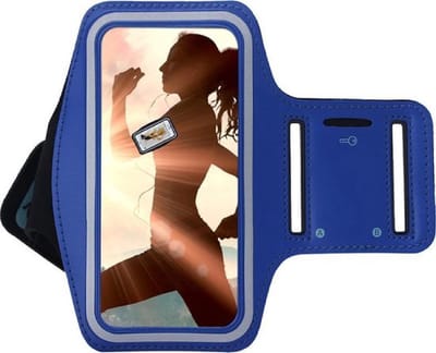 Geschikt voor Huawei Mate 40 Pro Hoesje - Sportband Hoesje - Sport Armband Case Hardloopband Blauw