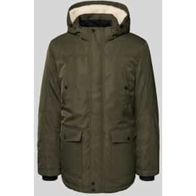 Parka met teddybont en klepzakken