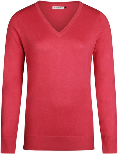 Steppin' Out Damestrui Cotton Cashmere V-hals Donkerroze - Maat L - Heren - Pullovers