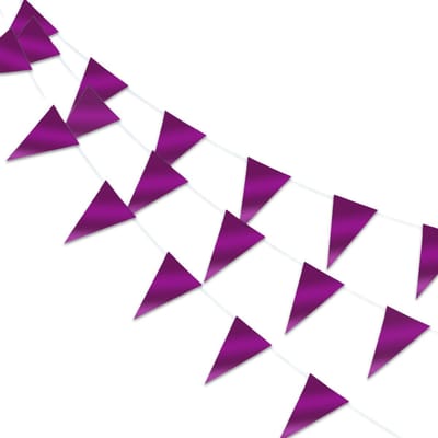 Q2P - Slingers - Verjaardag - Versiering - Vlaggenlijn - Feestartikelen - Feest - Decoratie - Halloween - Slinger - Paars