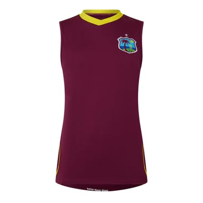 Castore Dames/Dames West Indies T20 Mouwloos Cricket Vest Top (Maroon)