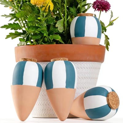 Zelfwaterende plantenprikkers voor binnen- en buitenplanten, automatische terracotta watergevers voor optimale plantverzorging en gemak