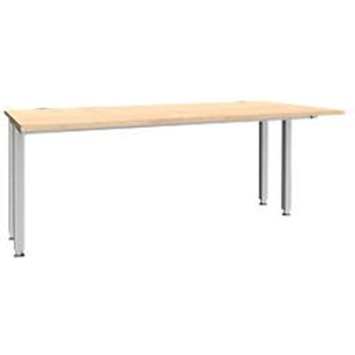Schäfer Shop Genius bureau MODENA FLEX, 4-poots vierkante buis, verkorte zijpanelen, B 1800 mm, esdoorn