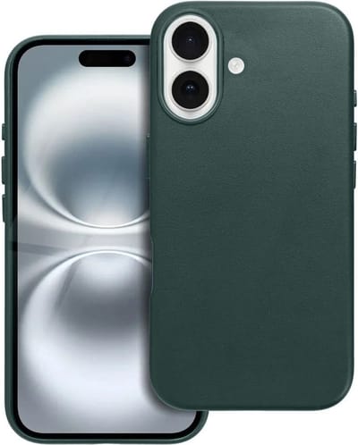 Casify Leren Hoesje geschikt voor MagSafe iPhone 16 Plus Hoesje - Bosgroen