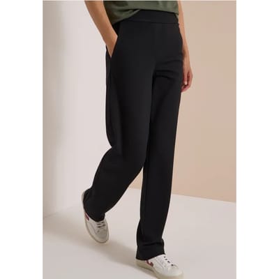 Broek met High Waist en rechte pijpen in een Loose Fit-pasvorm