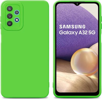 Cadorabo Hoesje geschikt voor Samsung Galaxy A32 5G in FLUID GROEN - Beschermhoes gemaakt van flexibel TPU silicone Cover Fluid Case
